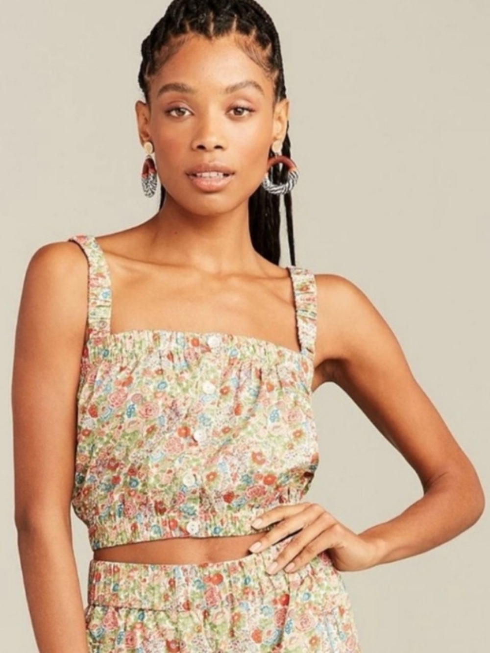 Roller Rabbit x Liberty London Miley Top Elysian Day Floral Crop festival XL